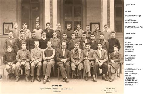 Photo De Classe 4ème3m De 1955 Lycée Henri Martin Copains Davant