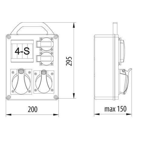 Rozdzielnica R BOX 240R 4 2x230V 2x16A 4P 4S B 1705R