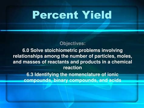 Ppt Percent Yield Powerpoint Presentation Free Download Id9725678