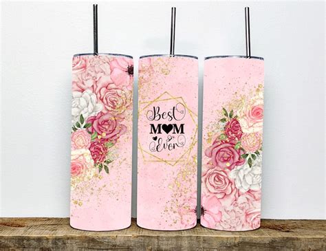 Mother S Day Tumbler Wrap Png Best Mom Ever Oz Skinny Tumbler