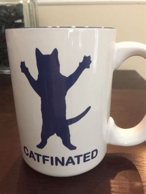 Catfinated Ceramic Cat Coffee Mug Wink Mugs Cat Coffee Coffee Mugs