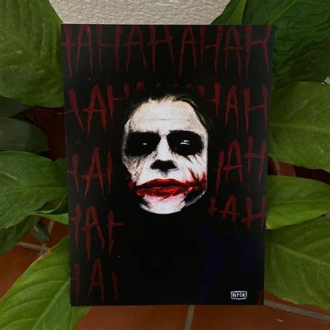 Heath Ledger Joker Painting Etsy