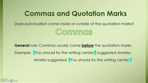 Commas & Quotation Marks - YouTube