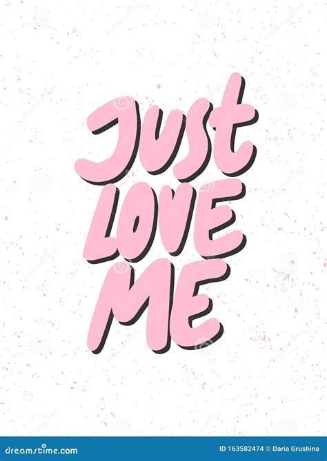 Just Love Me Sticker For Social Media Content Vector Hand Drawn