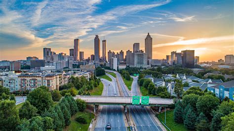 Atlanta Georgia Usa Downtown Aerial View Foto De Stock Y Más Banco De