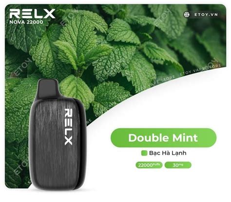 RELX Nova Double Mint Vape Pod Dùng 1 Lần 22000 Hơi