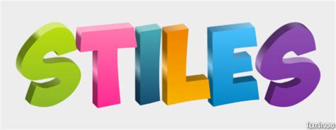 stiles multi color    year text effect generator