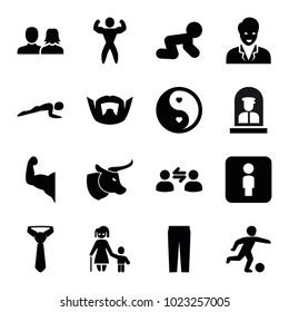 Human Icons Set Editable Filled Stock Vector Royalty Free