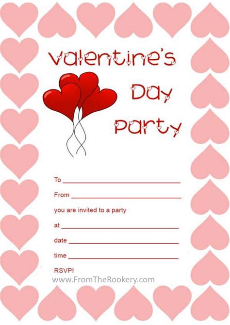 Printable Valentine Party Invitations