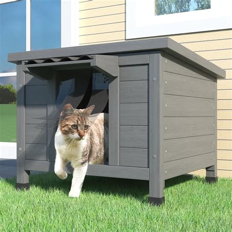 Amazon TRYKERPET Casa Para Gatos Al Aire Libre Refugio Para Gatos