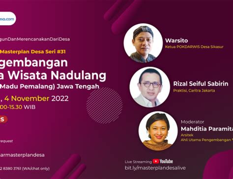 Webinar Seri 2 Desa Wisata Bangkit Pasca Bencana