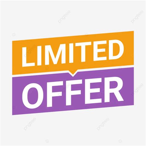 Orange Purple Limited Offer Label Vector Limited Offer Banner Limited