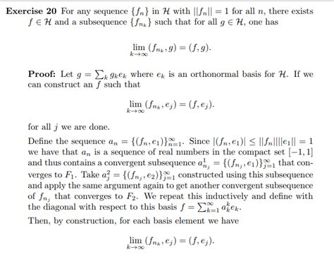 functional analysis - Convergence weakly in Hilbert space ...