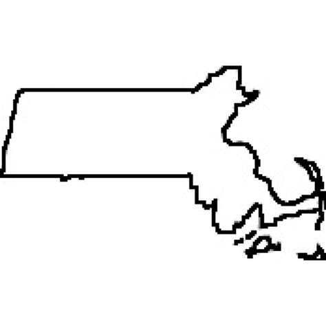 Massachusetts State Outline Clip Art Free Image Download