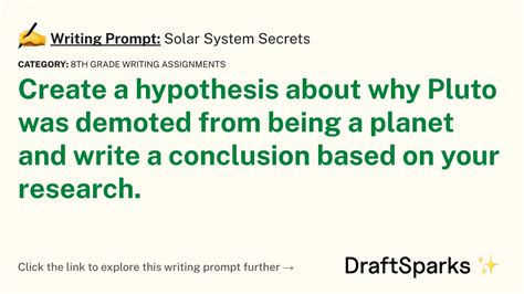 Writing Prompt Solar System Secrets DraftSparks