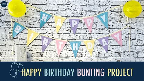 Birthday bunting printable banner template Archives - Plush Addict