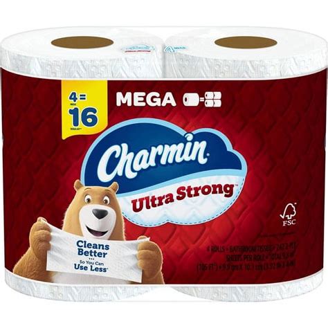 Charmin Ultra Strong Bath Tissue - 2 Ply - White - Strong, Soft, Comfortable, Long Lasting, Clog ...