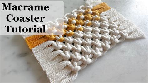 Macrame Coaster Tutorial Easy Beginners Step By Step Square Cup