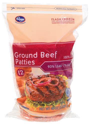 Kroger® Ground Beef Patties 3 Lb Fred Meyer