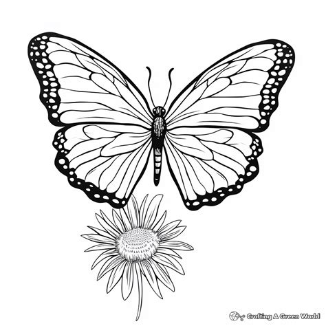 Flower Butterfly Coloring Pages Free Printable