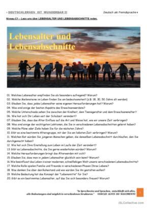 Lebensabschnitte Deutsch Daf Arbeitsbl Tter Pdf Doc