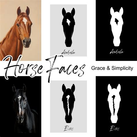 Custom Horse Portrait Face Markings Print Digital Wall Art Horse ...