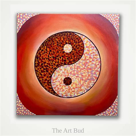 Handmade Yin Yang Painting. Wall Art. Acrylic painting. | THE ARTBUD