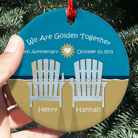 50Th Anniversary Personalized Gifts | 50Th Wedding Anniversary Ornament | We Are Golden Together ...