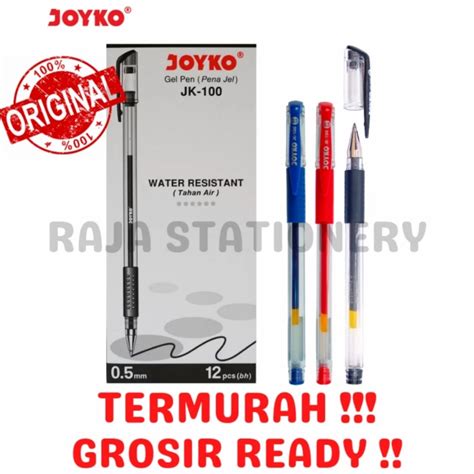 Jual JOYKO GEL PEN JK 100 PENA PULPEN JEL JOYKO JK 100 LEMBUT HITAM