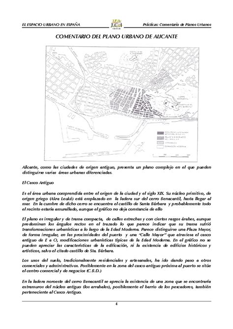 Comentario Urbano Alicante El Espacio Urbano En Espa A Pr Cticas