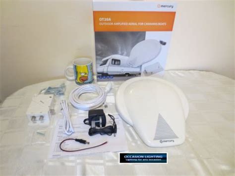 Outdoor Amplified Tv Aerial For Caravan Boat Motorhome Lorry V