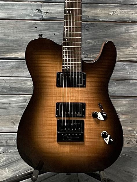 Espltd Te 1000 Evertune Electric Guitar Black Natural Burst