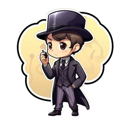 Premium AI Image | Sherlock Holmes cartoon character Generative AI