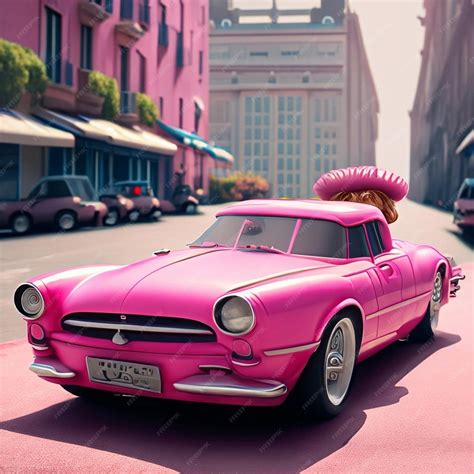 Premium AI Image | BARBIE PINK CAR