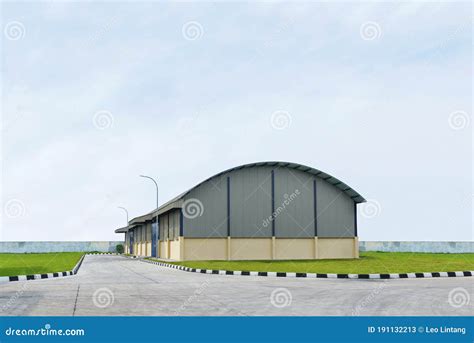 Exterior View of a Warehouse Building Stock Image - Image of outdoor ...