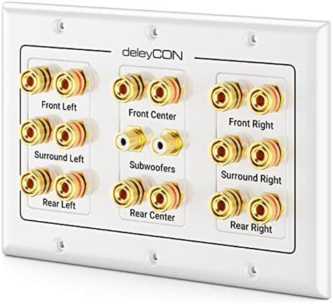 Deleycon Toma De Conexi N Toma De Pared Para Altavoz Placa De Pared Con