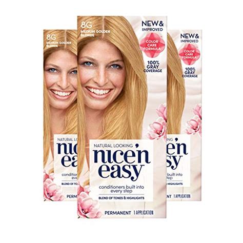 Clairol Nice N Easy Permanent Hair Dye 8G Medium Golden Blonde Hair Color 3 Count In Pakistan