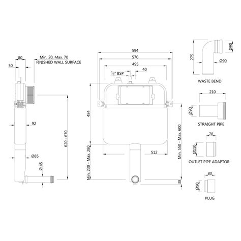 Jaquar Flushing Systems Slim Concealed Cistern Slim Concealed Cistern