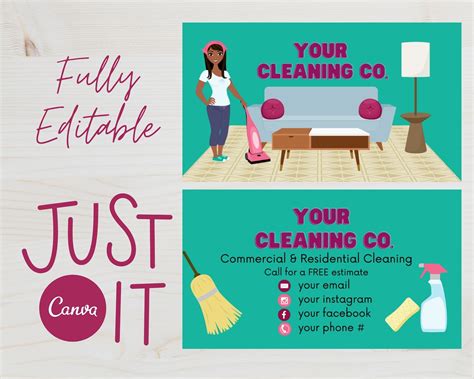 Business Cards House Cleaning Examples: How to Create Effective ...