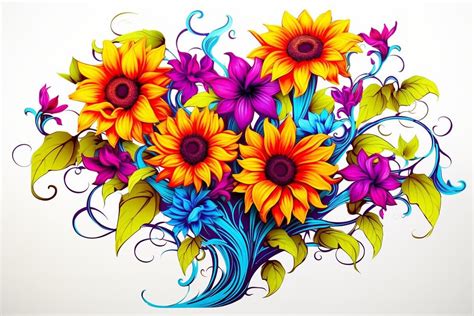 flower bouquet botanical graphics graphic  ranya art studio