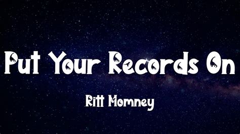 Put Your Records On Ritt Momney Lyrics Youtube