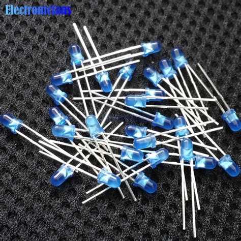 Pcs Blue Led Mm Blue Light Emitting Diode Blue Turn Blue Super