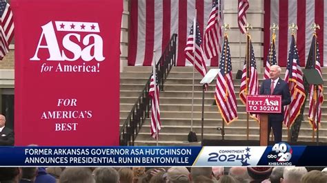 Former Arkansas Gov Asa Hutchinson To Formally Launch Campaign Youtube