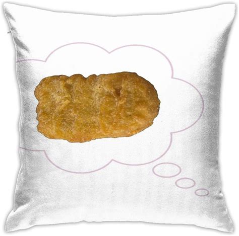 Amy Chicken Nugget Thoughts Square Pillow Case Throw Pillow Sofa Cushion Car Cushion Decoration ...