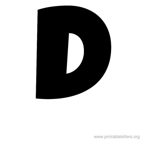 Large Printable Letter D