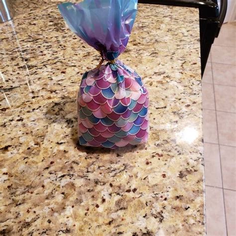 Mermaid Party Favors Bags Mermaid Party Goodie Candy Bags Mermaid Cellophane Treat Bags