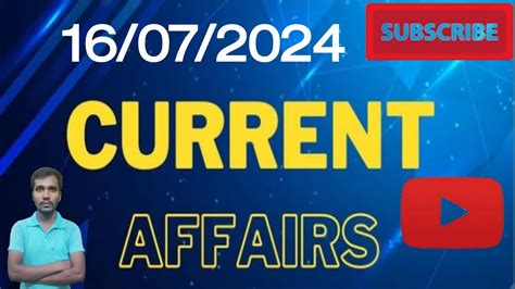 Currentaffairs Daily Current Affairs July Youtube