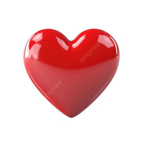 Renderização 3d Coração Vermelho Isolado Png Coração 3d Amor 3d Coração Vermelho Png Imagem