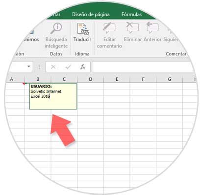 Insertar Comentarios Y Notas Excel Y Excel Solvetic