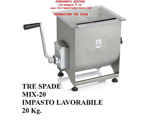 Tre Spade Mix Cod F Impastatrice Mescolatore Manuale Di Carne